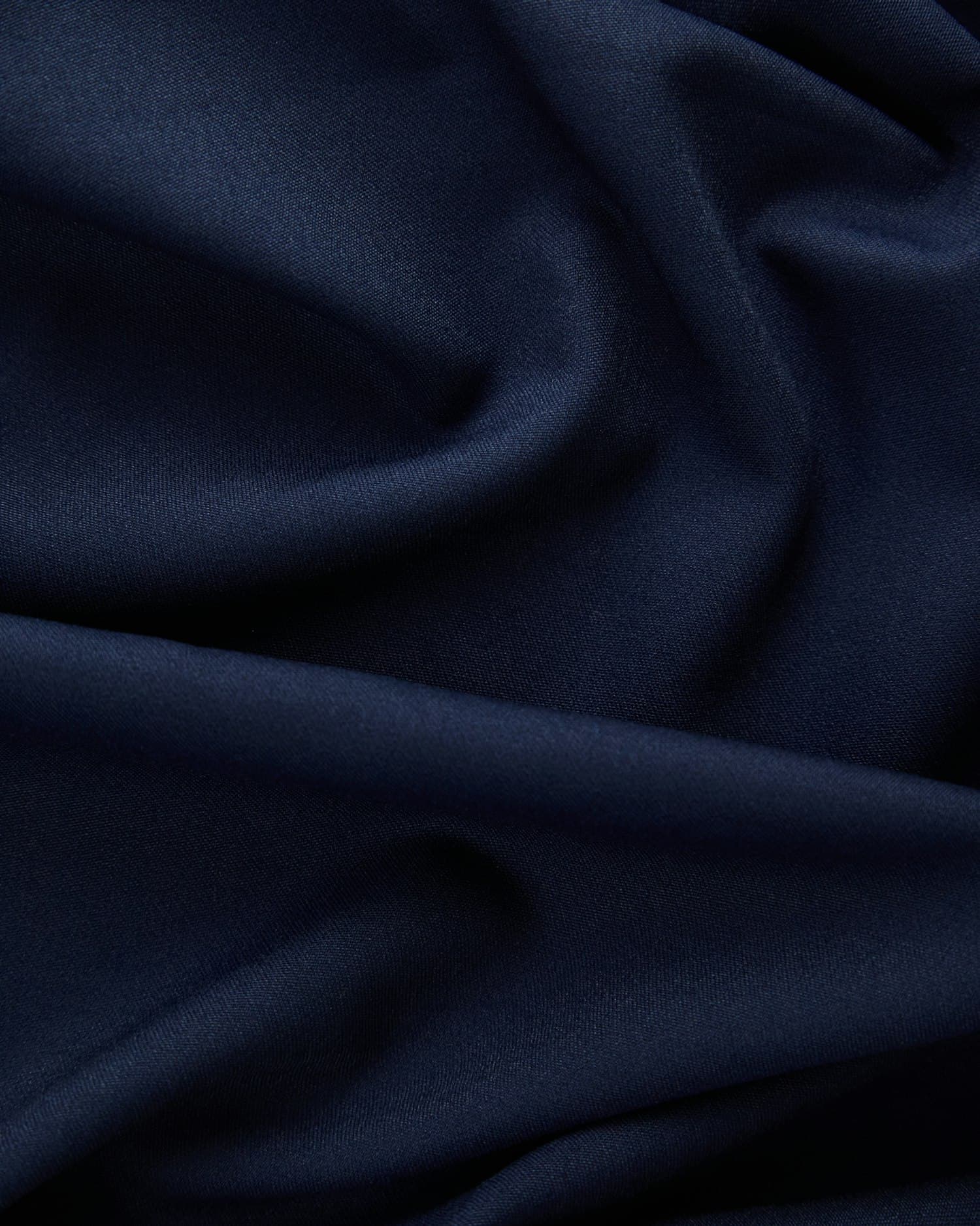 Navy wool in soft folds